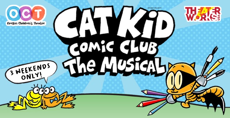 Illustration of Cat Kid character + title text