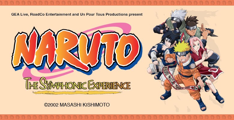 Image of Naruto characters (illustrations) from the anime series + title text