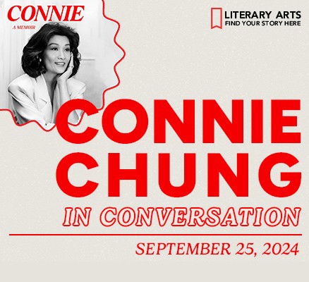 Photo of a young Connie Chung (from her book cover) + text: Connie A Memoir