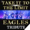 Photo of Take It to the Limit band performing on stage + title text