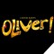 Stylized text of the word OLIVER! on a black background